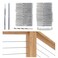 Muzata Cable Railing Hardware Swage Lag Screws CK17 100 Pack 1/8" Silver