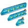 DURATECH 3-Piece Level Tool Set, Magnetic Torpedo Level with V-Groove