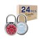 LanuBe Lock Standard Dial Combination Padlock 24 Pack Wide 2-in Red Dial