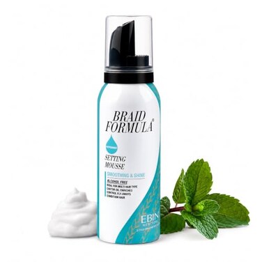 EBIN NEW YORK Braid Formula Setting Mousse, Peppermint, 2.7 Fl Oz