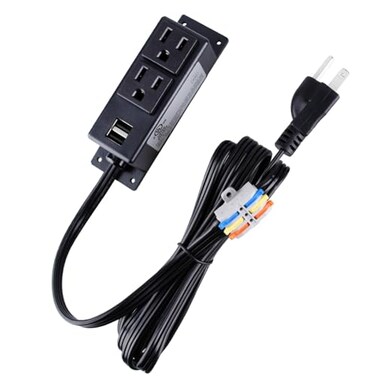MARSTEK Gun Safe Power Outlet Kit，Gun Safe Accessory Electrical Outlet with USB and 6 Ft Power Cable，Premium Quality for Guns, Valuables, and Electronics.