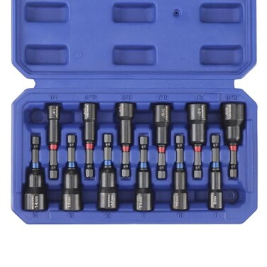WORKPRO 12 PCS Magnetic Nut Driver Set, Premium Impact Power Hex Nut Driver