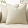 MIULEE Decorative Couch Throw Pillow Covers 20x20 Inch Cream White 2 Pack
