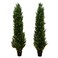 Nearly Natural 5 ft Artificial Cedar Topiary Tree UV-Resistant Porch Decor