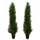 Nearly Natural 5 ft Artificial Cedar Topiary Tree UV-Resistant Porch Decor