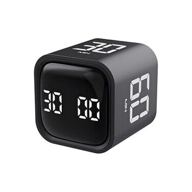 QUMOX Pomodoro Cube Timer, Black