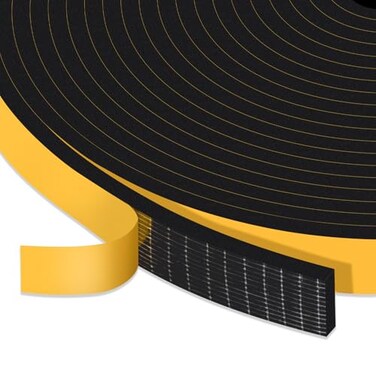 Trisiki Thin Foam Seal Tape for WindowsDoors, Strong Adhesive 3/8x1/8In