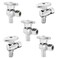 HeSun 5PC 1/2" PEX-B Crimp x 3/8" OD Compression Angle Stop Valve