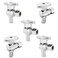 HeSun 5PC 1/2" PEX-B Crimp x 3/8" OD Compression Angle Stop Valve