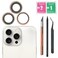 CaoXiong 15 Pro Max Back Rear Camera Lens Glass Replacement for iPhone 15 Pro Max Camera Glass Replacement with pre-Installed Adhesive and Reparing Toolkits