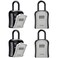 Puroma Key Lock Box Outdoor 4 Digit Code Combination Lockbox House, 4 Gray