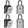 Puroma Key Lock Box Outdoor 4 Digit Code Combination Lockbox House, 4 Gray