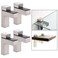 AWEN Solid Metal Adjustable Wood/Glass Shelf Bracket Wall Mount, Brushed Nickel, 4 Pcs