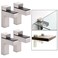 AWEN Solid Metal Adjustable Wood/Glass Shelf Bracket Wall Mount, Brushed Nickel, 4 Pcs