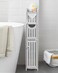 AOJEZOR Small Bathroom Storage Cabinet: No Drill for Narrow Space Renters
