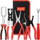 TOOLEAGUE 6Pcs Fuel Line Pliers Set for Auto Maintenance with Storage Case