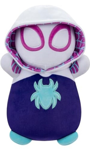 Squishmallows 10"" HugMees Spider Man Ghost Spider, Medium