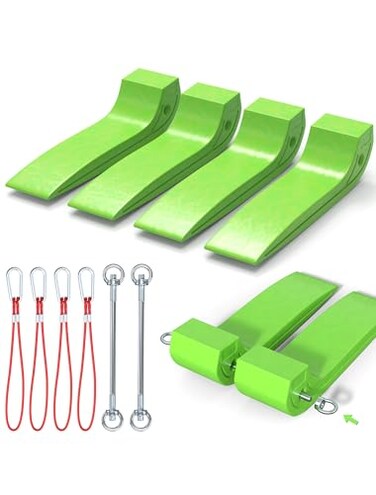 E-SDS 4 Packs Combinable Tire Skates, Width-Adjustable, Towing Accessories