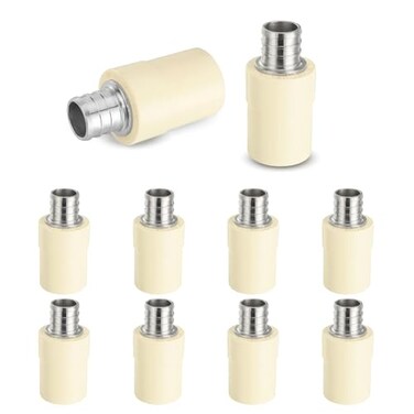 HeSun 10PC 3/4" PEX x 3/4" CPVC Transition Coupling