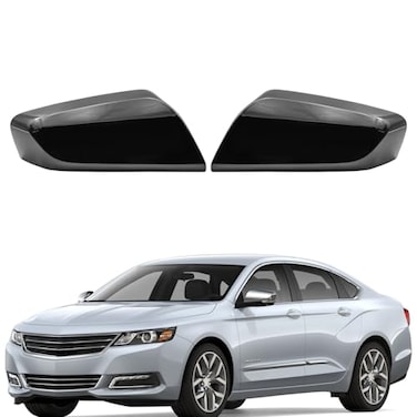 KYYET Gloss Black Side Mirror Cover Fits For Chevy Impala 2014-2020