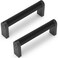 KOMOTIA 10 Pack Matte Black Cabinet Pulls knurled 3-3/4 Inch Hole Centers Kitchen Cabinet Handles Black Drawer Pulls Cabinet Hardware
