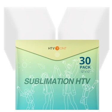 HTVRONT Sublimation HTV Sheets for Cotton Fabric - Matte, 12x10'', 30 Pack