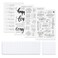 UCEC 4 Pcs Words Clear Stamps with 2 Blocks, Silicone Stamp for Card Making