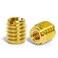 Instockbolts M3-0.5 Threaded Insert for Hard-Wood, Brass Knife Thread Inserts, M3-0.5 Internal Threads, 0.375" Length, Pack of 10