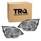 TRQ Headlight Set Halogen 2 Piece Chrome Bezel