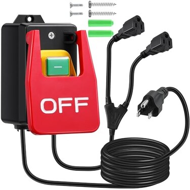 Dreyoo 120/230V Paddle Switch for Table Saw, 1 Pack, 2 Female Plug