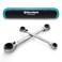 DURATECH 4-in-1 Reversible Ratcheting Box Wrench Set, Metric, 2-Piece