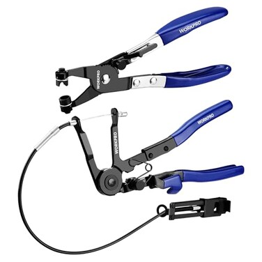 WORKPRO 2PCS Hose Clamp Pliers Set, 27" Long Reach Wire Spring Pliers