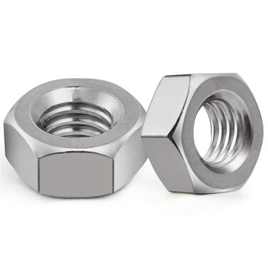 VGBUY 250pcs6-32 Hex Nuts, 304 Stainless Steel 18-8 External Hex nut 6-32, SAE Hex Machine Screw Nuts Hardware Nuts (VG01311