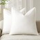 Foindtower Linen Solid Decorative Throw Pillow Covers 20x20 Cream White