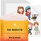 HTVRONT Printable Vinyl Sticker Paper, 8.5"X11", 100 Sheets, Matte White