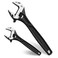 WORKPRO 2-Piece Adjustable Wrench Set, 6"10", Cr-V Steel, Black Oxide