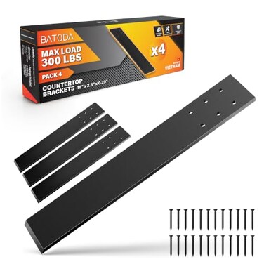 BATODA 16" Countertop Support Brackets (4PCS, Steel Knee Wall Support