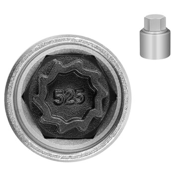 JEUCLEL 525 Wheel Locking Nut Key for VW, Socket Adapter (OD 28mm-ID 25mm