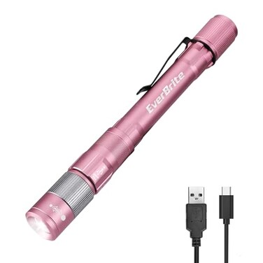 EverBrite Rechargeable Pen Light, 300 Lumens Zoomable LED Flashlight