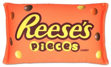 iscream Reese's Pieces Package-Shaped Mini Squishy Decorative Throw Pillow