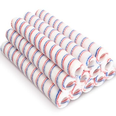 Leumoi 12 Pcs 18 Inch Paint Roller Covers Refill Microfiber, 3/8'' Nap