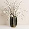 Briful Gold Plated Lantern Ceramic Vase Home Decor 8.66'' Tall Black
