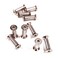 TEAMWILL 10PCS Knife Handle Bolt Rivets Scale Screw Fastener Nut Flat Hex Head Silver