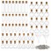 Tosnail 56 Pieces Mini Glass Bottles with Cork Lids and Eye Screws