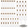 Tosnail 56 Pieces Mini Glass Bottles with Cork Lids and Eye Screws