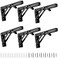 ZEONHAK 6 PCS 8 Inch Black Folding Shelf Brackets, Folding Shelf Hinge Wall Mounted, Heavy Duty Metal Collapsible Shelf Bracket with Screws, Triangle Folding Shelf Brackets for Table Bench