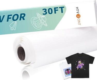 HTVRONT Sublimation HTV for Dark/Light Fabric - Matte, 12" X 30 FT