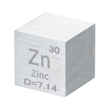 PATIKIL Zinc Cube, 10mm Zn-Density Cube High Density Element Cube Unique Metal Cube Periodic Table of Elements Collections Lab Experiment Teacher Scientific Classes