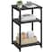 VASAGLE Side Table, Small End Table, Tall Nightstand, Steel Frame