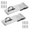 Moicstiy 2Pcs 3 Inch Door Locks Hasp Latch, Silver